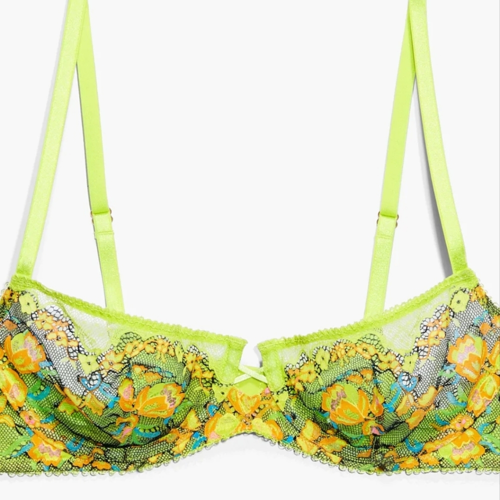 PRICE DROP! NWT/Savage x Fenty Sweetheart Lace Balconette/38 DDD/Wild Bunch Lace